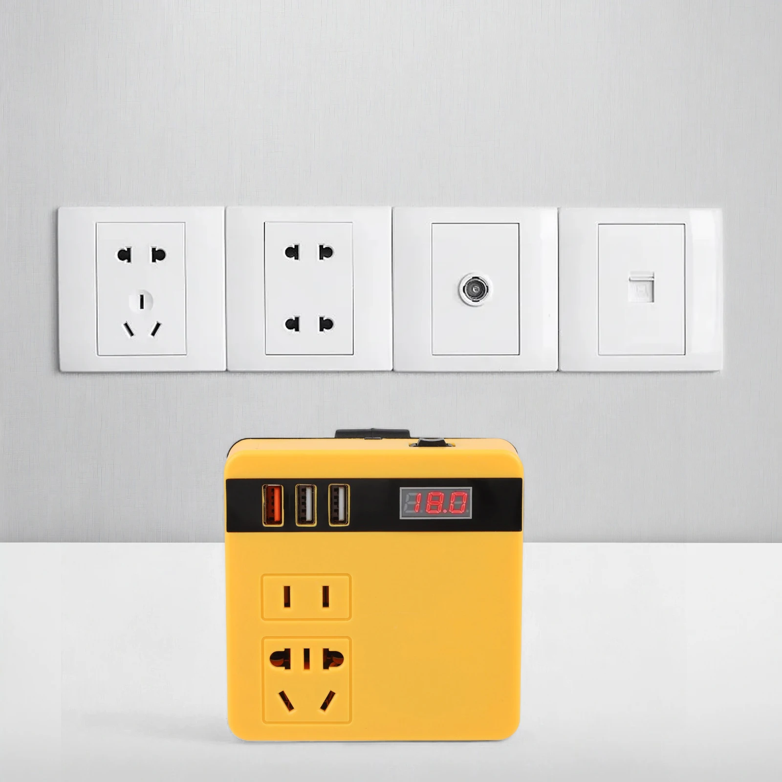 DC To AC Converter 105 * 100 * 67mm 120W Inverter Input Voltage 18-28VDC Safety Protection Systems Outdoor Work