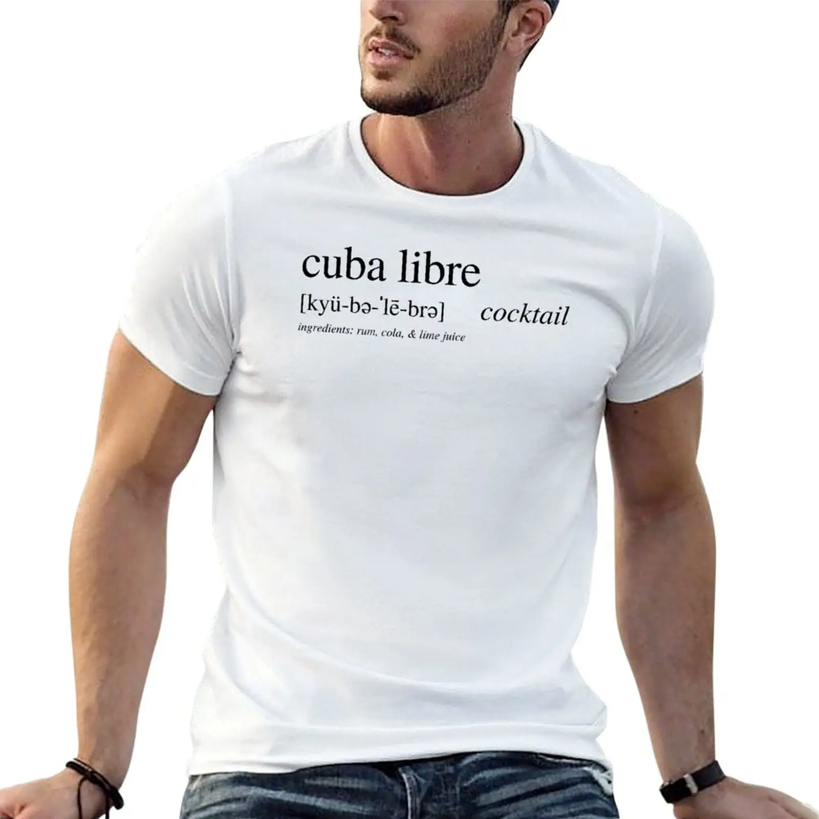 Cuba Libre cocktail T-Shirt man t shirt cotton high quality anime t shirts oversize man t shirts for men T-shirt