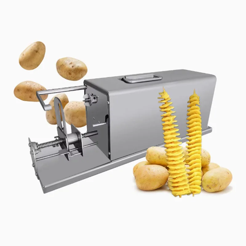 

LXT Electric Potato Tower Machine Snack Food Machines Potato Chips Twister Slicer Cutter Tornado Cutting Machine