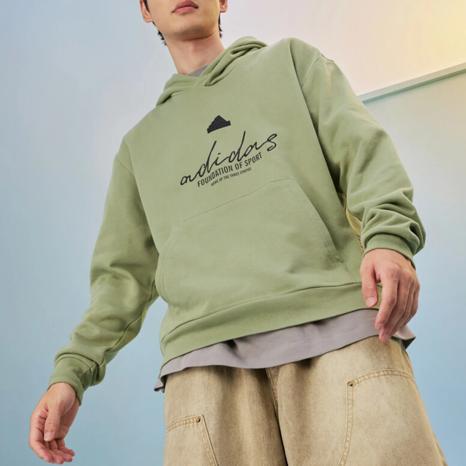 

Adidas genuine New Men's Letter Print Loose Sport Sweatshirt IW3535