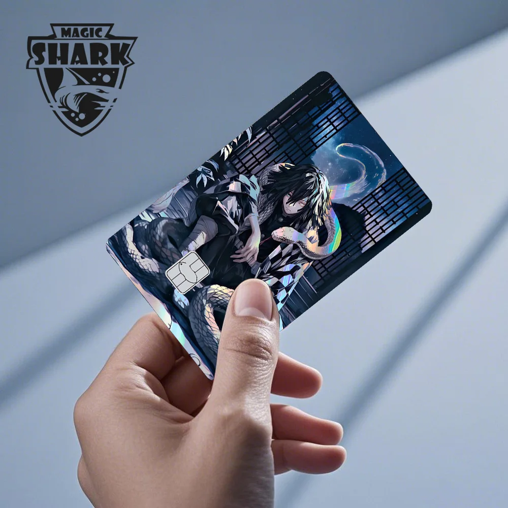 Magic Shark 2026 New Hot Demon Slayers Anime Shinny Holographic Laser Skin Cover Sticker Film for Debit Credit Bank Card view 3