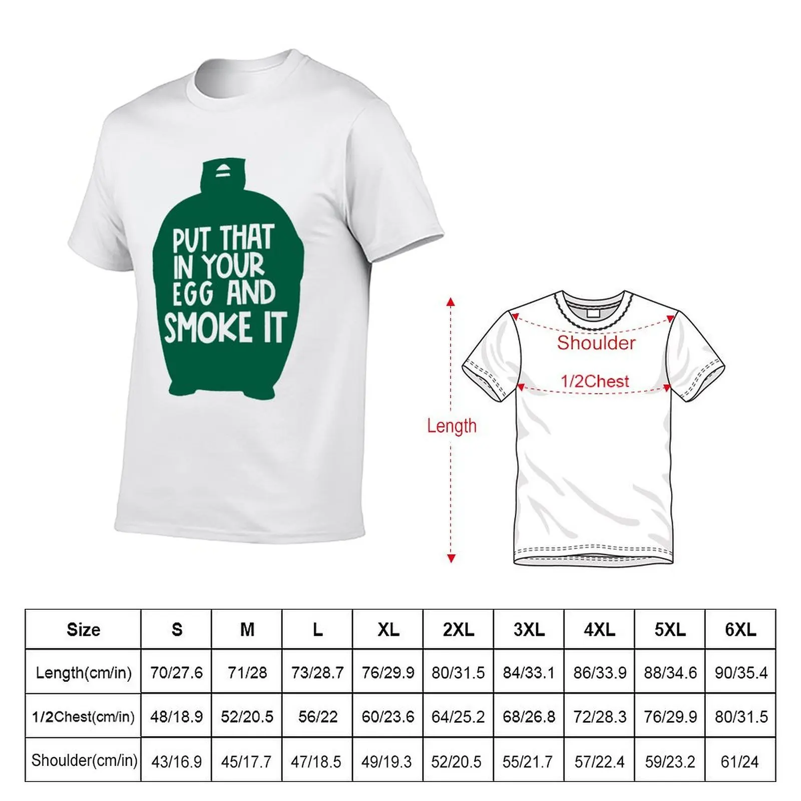 Put That In Your Egg and Smoke It | BBQ Gift | Smoked Meat Lover T-Shirt t shirts cotton 100% T-Shirt