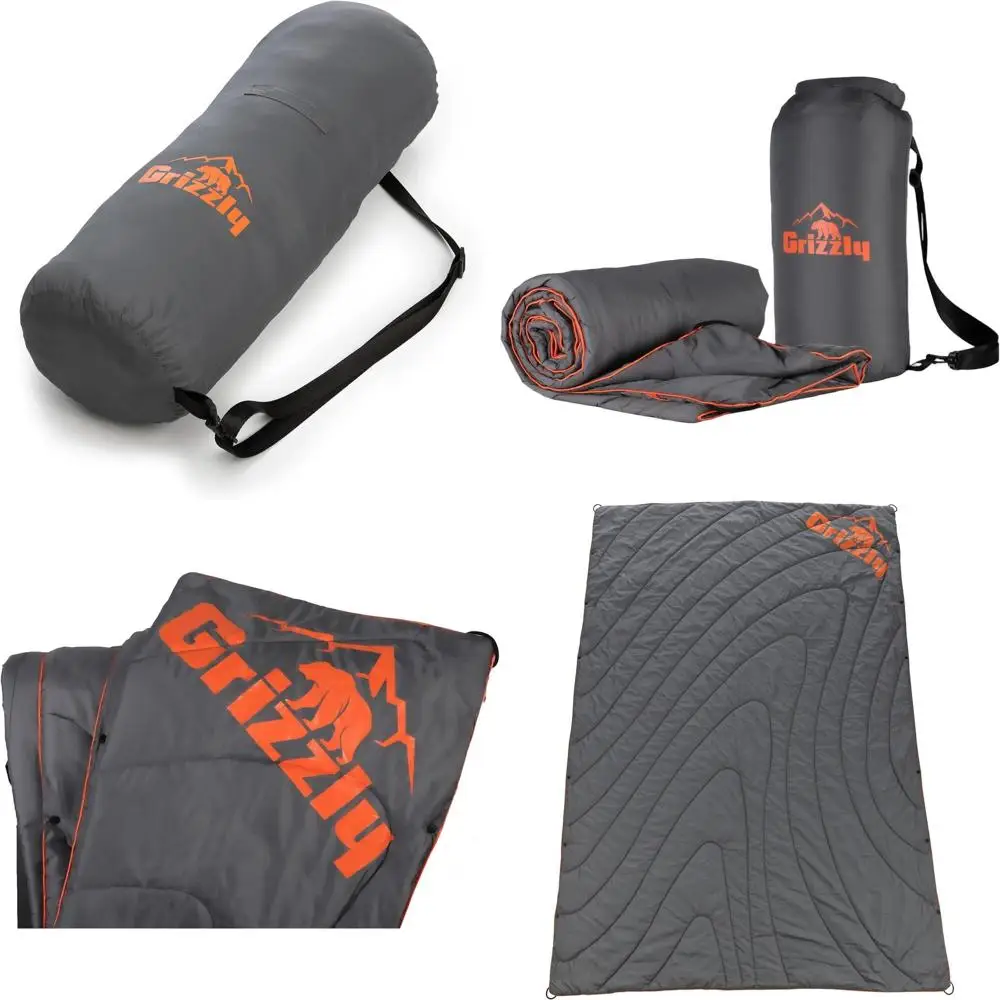 

Плед для кемпинга, походов и охоты | Водостойкий | Поставляется с сумкой для переноски. | Древесный уголь и апельсин