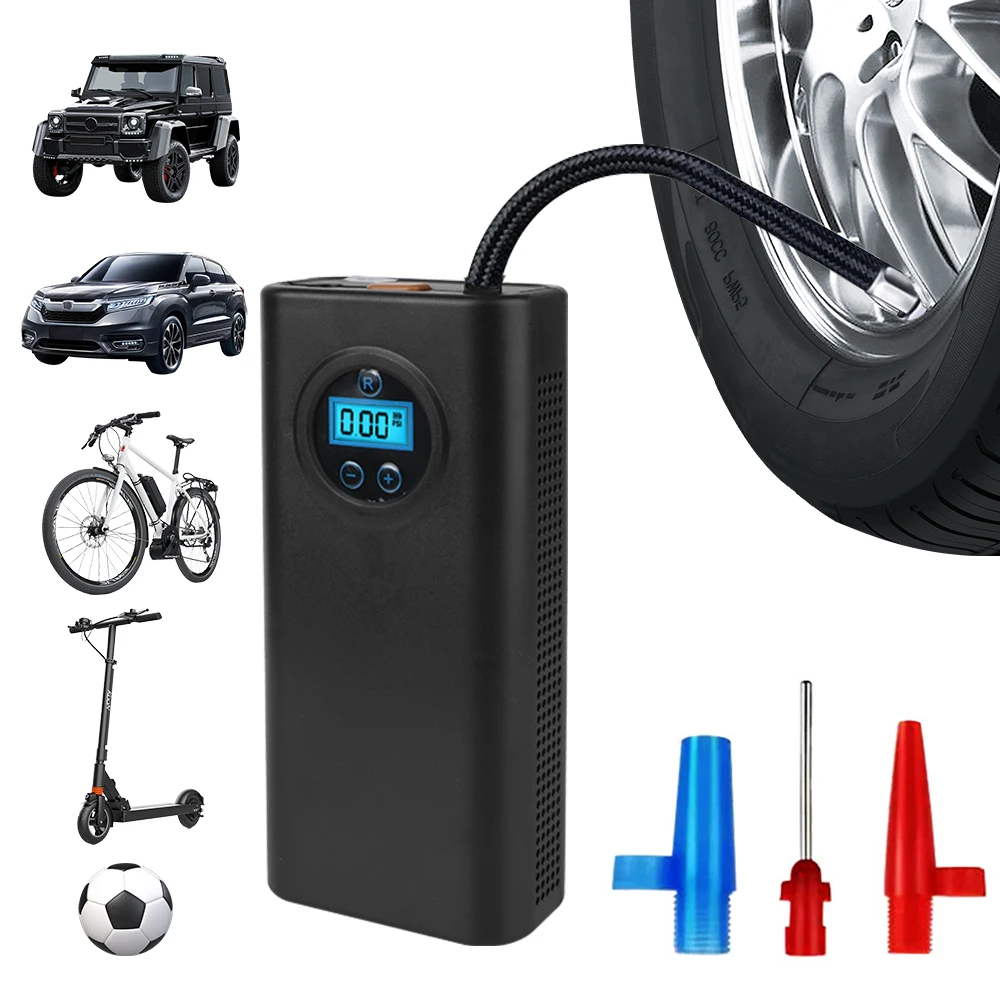 Car Electrical Air Pump For Car Mounted Motorcycle Bicycle Ball Auto Inflator Air Compressor Wireless Tire Inflation Pump