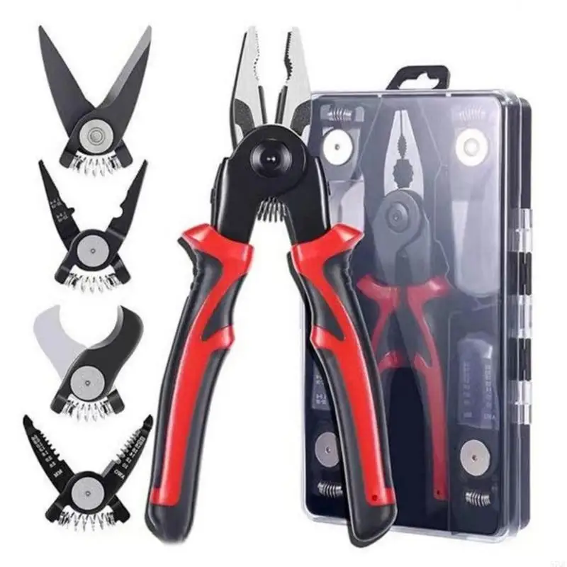 57QF 5 in 1 Wire Cutting Needle Nosed Pliers with Storage Case Crimping Pliers