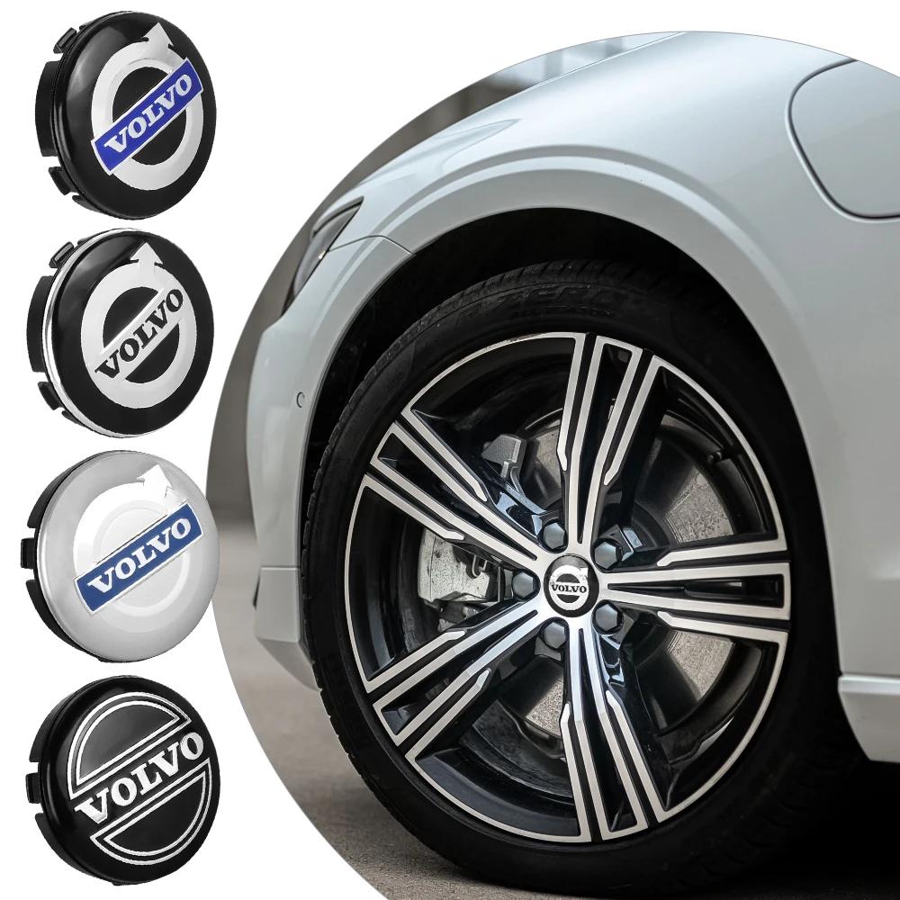 4Pcs 64mm Car Wheel Center Hub Cap Caps Emblem Logo For Volvo Rdesign S40 S80L S60 S90 XC40 XC60 XC90 V40 V60 V90 Accessories