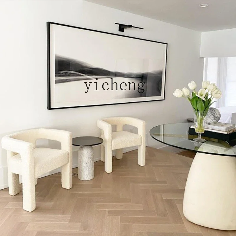 X5-26 X8  modern geometric wabi-sabi wind fabric leisure chair hotel dining chair small apartment living room bedroom sofa