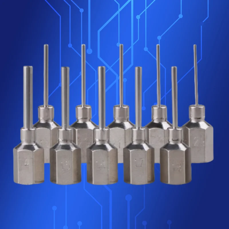 Solder-Saving Gold Plated Nozzle - M5 Thread Needle Tip for Paste Dispensing (1/2