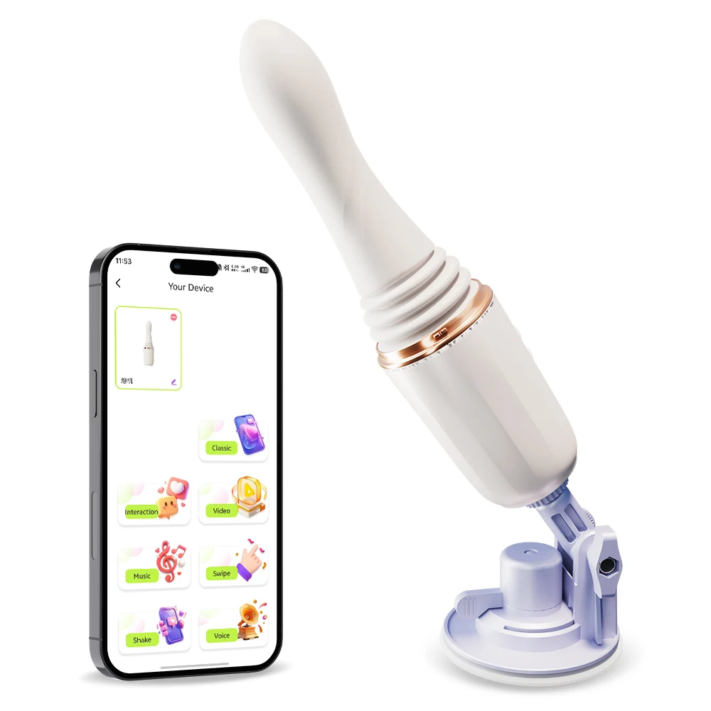 Soft Silicone Sex Machine Thrusting Dildo Vibrator APP Control 7 Powerful Telescopic Vaginal Stimulator Adult Sex Toys for Women