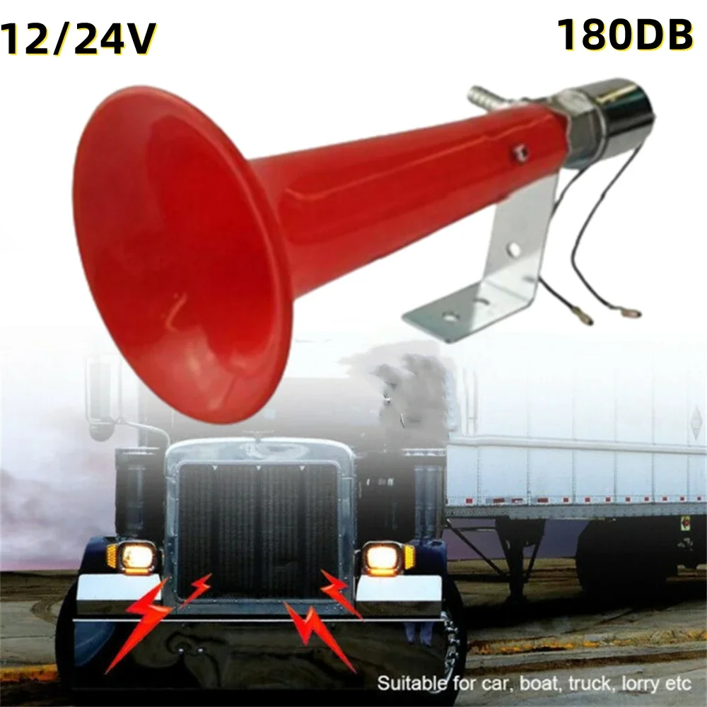 For Car Truck Motorcycle Van Wolf Whistle Air Horn 12V 24V Super Loud Bird Sound Alarm Trumpet Compressor