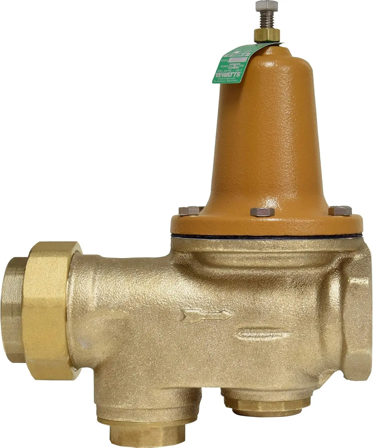 Lead-Free Cast Copper Silicon Alloy Water Pressure Reducing Valve, NPT Female Union x NPT Female