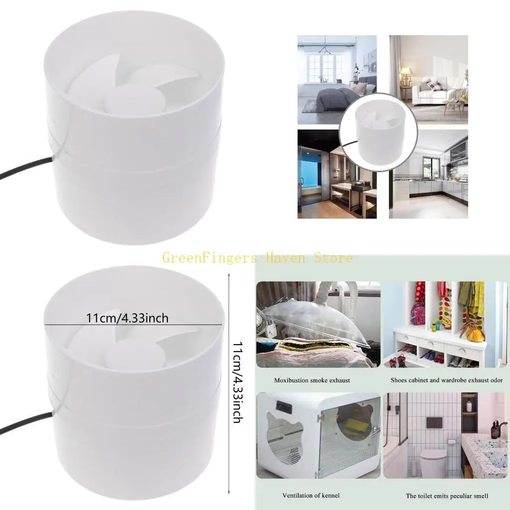 

F68D High Efficiency Duct Ventilation Exhaust Fan For Dog Pet Kitchen Air Circulation
