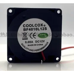 Original Cooling Fan For COOLCOX BF4010L12S Turbo Wind Cooler Fan 12V 0.08A 4010 4cm 40*40*10MM