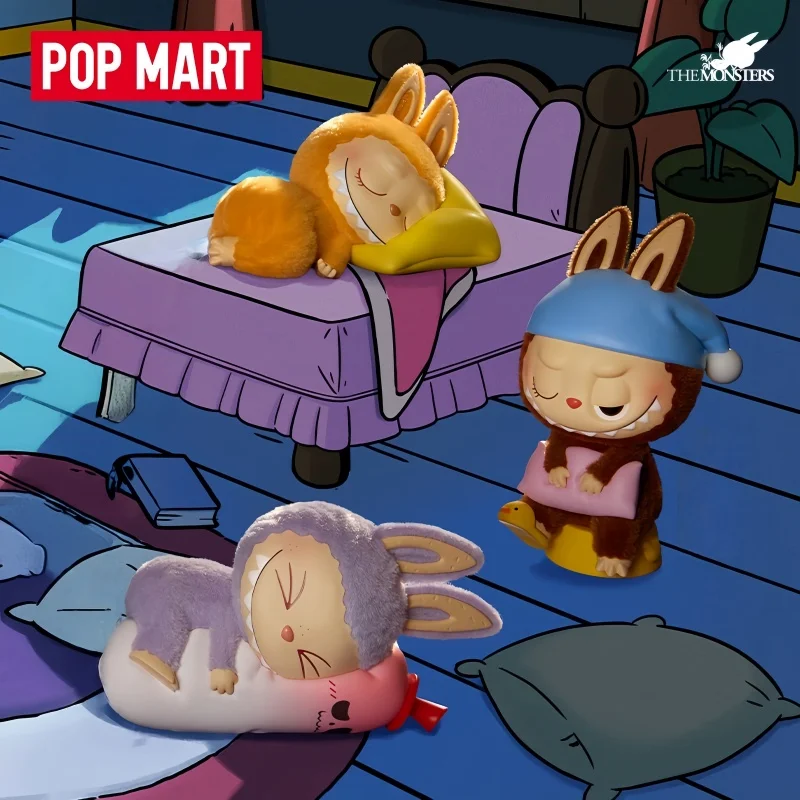 جديد حقيقي البوب مارت الوحوش LABUBU 1am سلسلة صندوق أعمى هدايا عيد الميلاد لطيف العصرية اللعب عيد ميلاد سطح المكتب زخرفة لعبة
