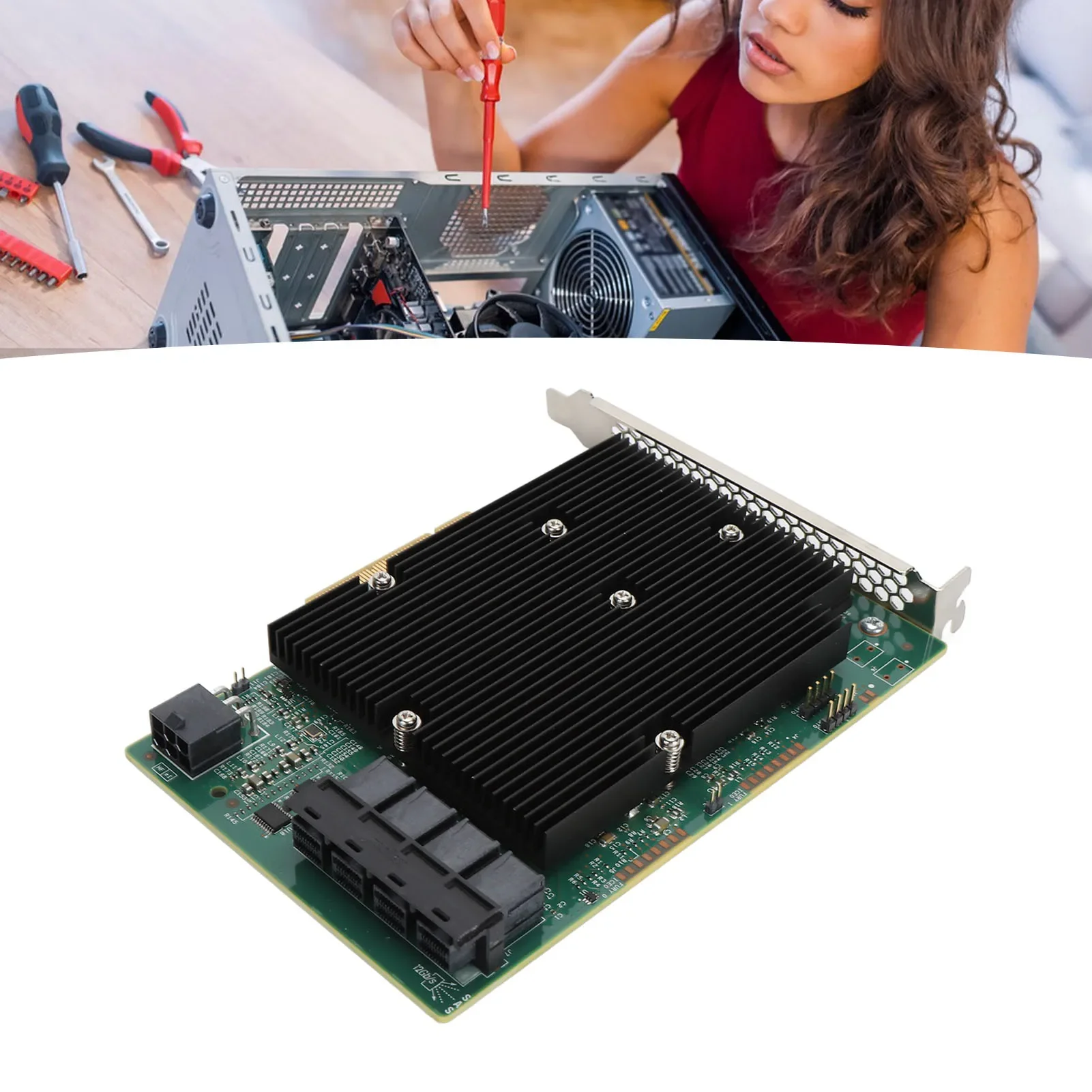 بطاقة LSI SAS 9300 16I HBA 12Gbps 16 SATA SAS Port HBA بطاقة تحكم لنظام التشغيل Windows لـ Linux لـ VMware لبطاقة FreeBSD HBA