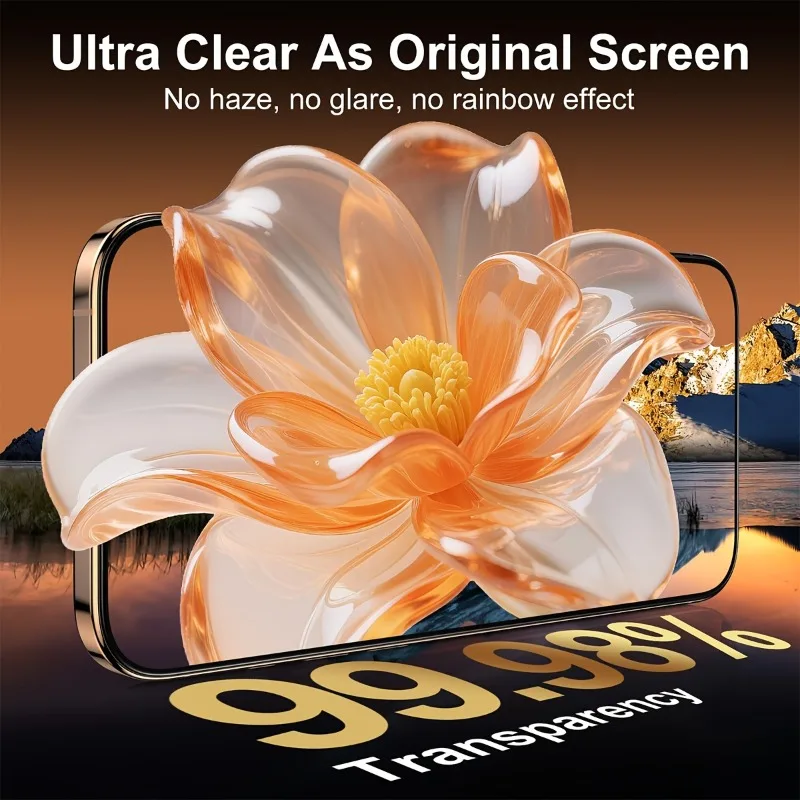 3 عبوات من واقي الشاشة من الزجاج المقسى بتغطية كاملة لهاتف iPhone 17 16 Pro Max 15 14 Plus 13 12 11 Pro Mini 16e طبقة زجاجية هوائية