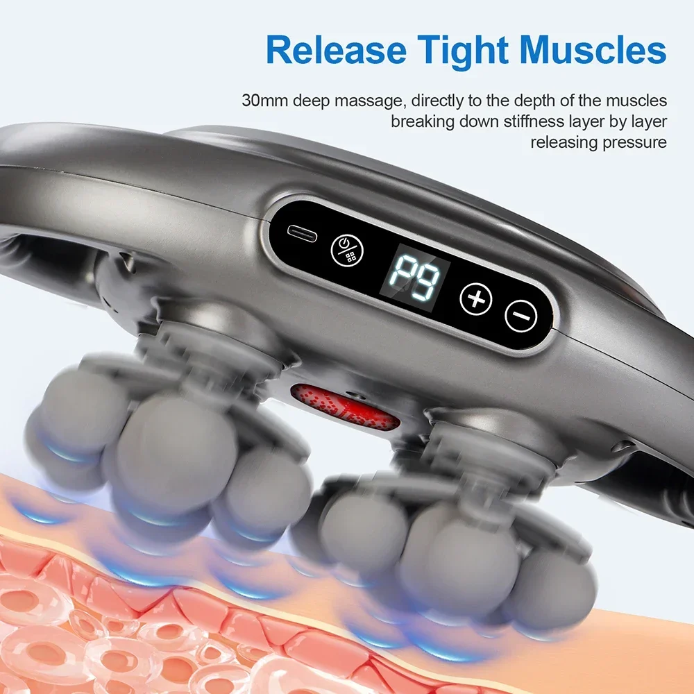 22-Head Fascia Gun High-Frequency Vibration Body Massage Gun Back and Waist Massager Neck Shoulder Massager Muscle Masajeador