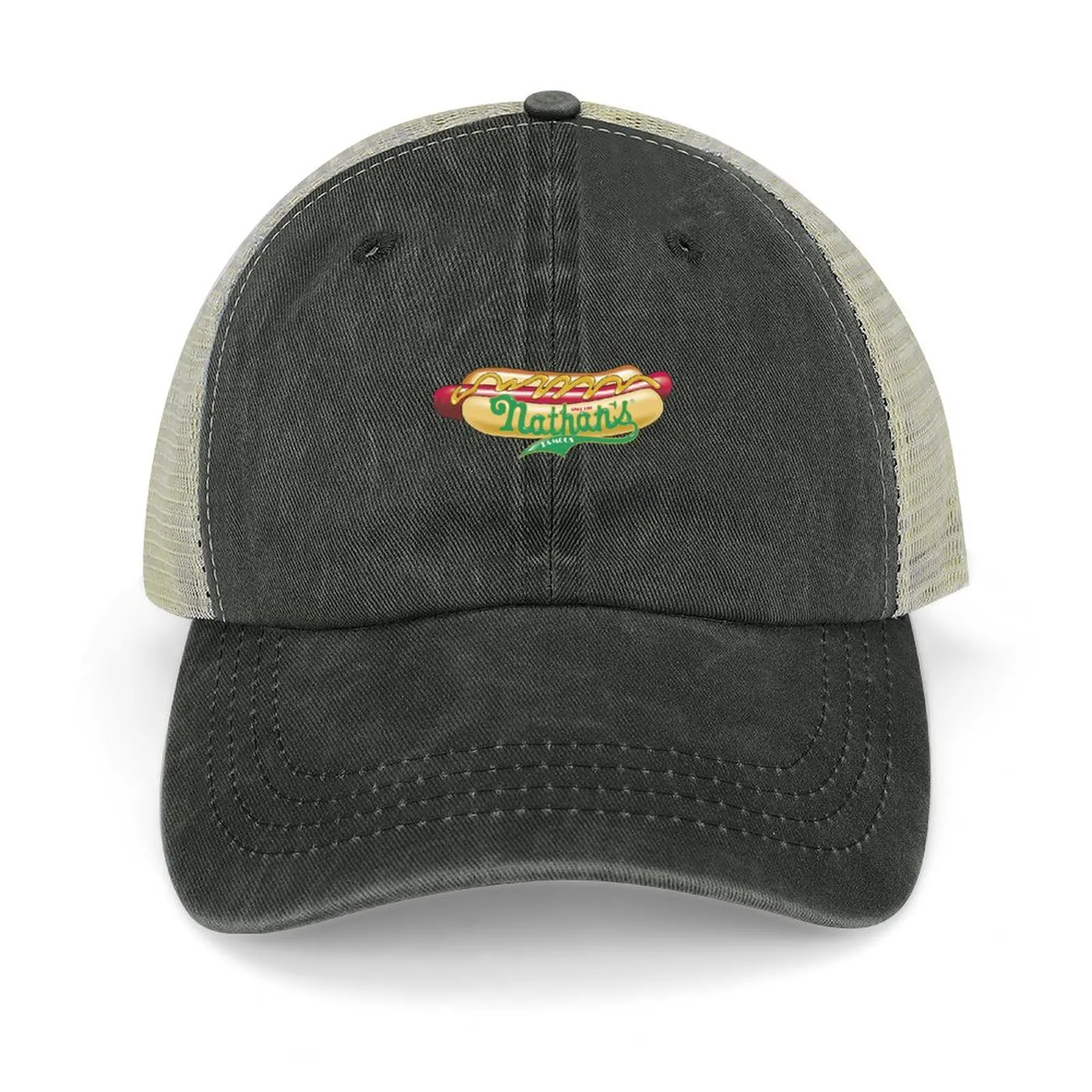

Famous Nathan Hotdogs Distressed Logo Gift For Men and Women, Gift For Fans Baseball Cap New In The Hat Golf Wear Men Women's