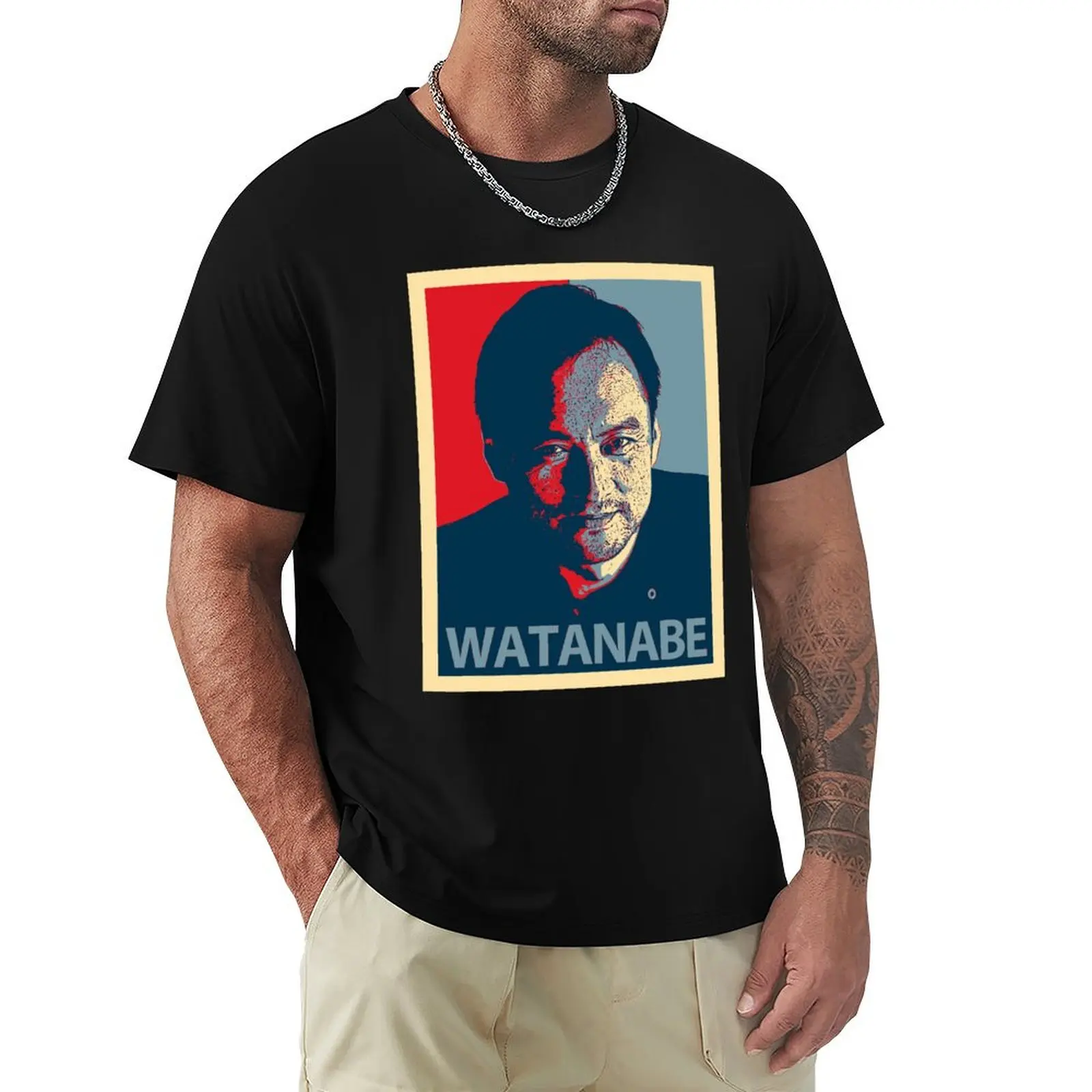 Watanabe T-Shirt quick drying shirts graphic tees street wear t shirt men 100℅ cotton