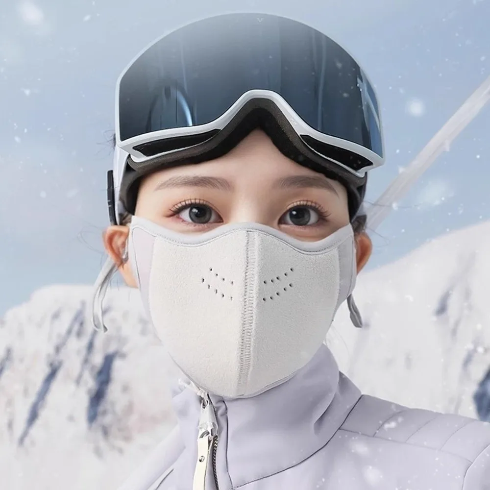 Maschera termica calda invernale alla moda Maschera da ciclismo per bicicletta invernale antivento resistente al freddo Copertura per il viso da sci ispessita traspirante