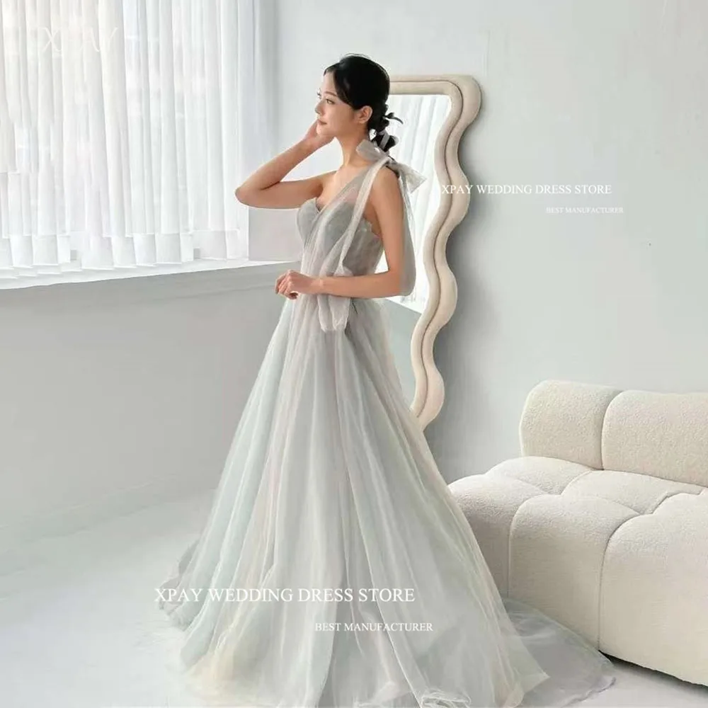 

XPAY Sweetheart One-Shoulder Tulle Long Prom Dresses Korea Customised Wedding Photo shoot Floor-Length Lace Elegant Evening 2025