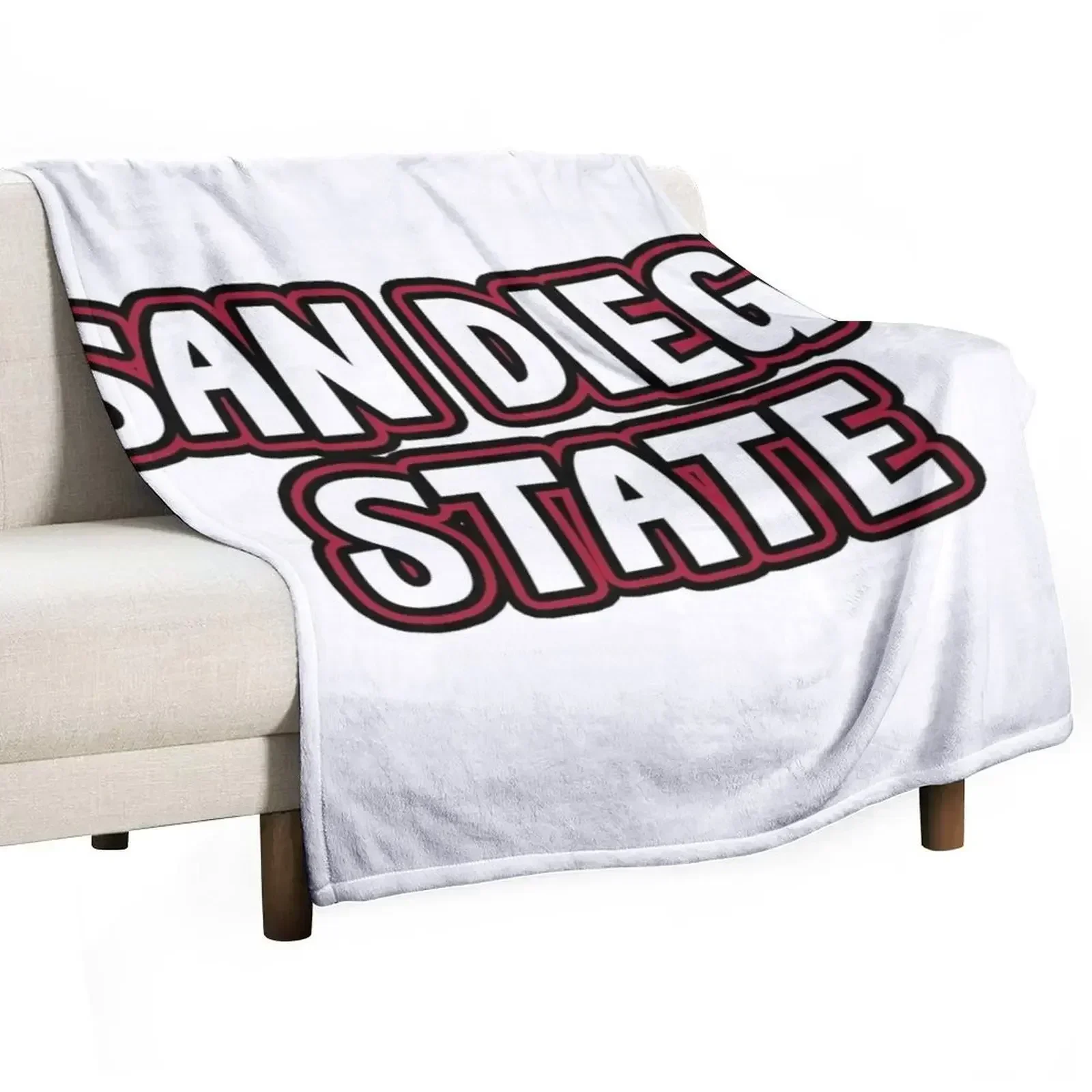 San Diego State Throw Blanket Soft Plush Plaid Flannel Fabric Large Blankets For Sofas Loose Bed linens Blankets