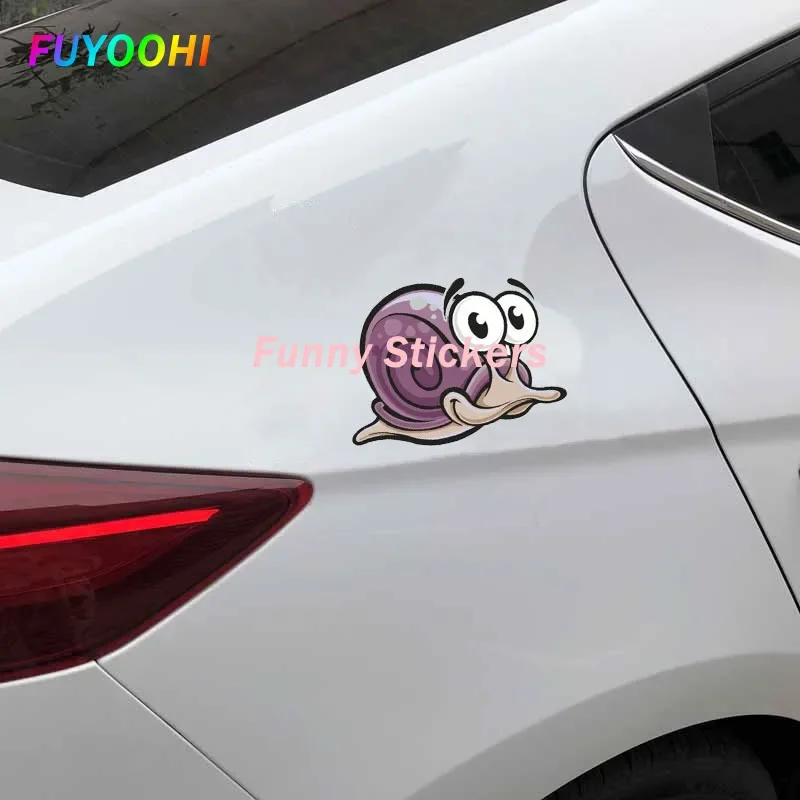 FUYOOHI Exterior/Protection Fashion Stickers Cartoon Car Sticker Cute Snail Vinyl Stickers Animal Decal Waterproof Accessories