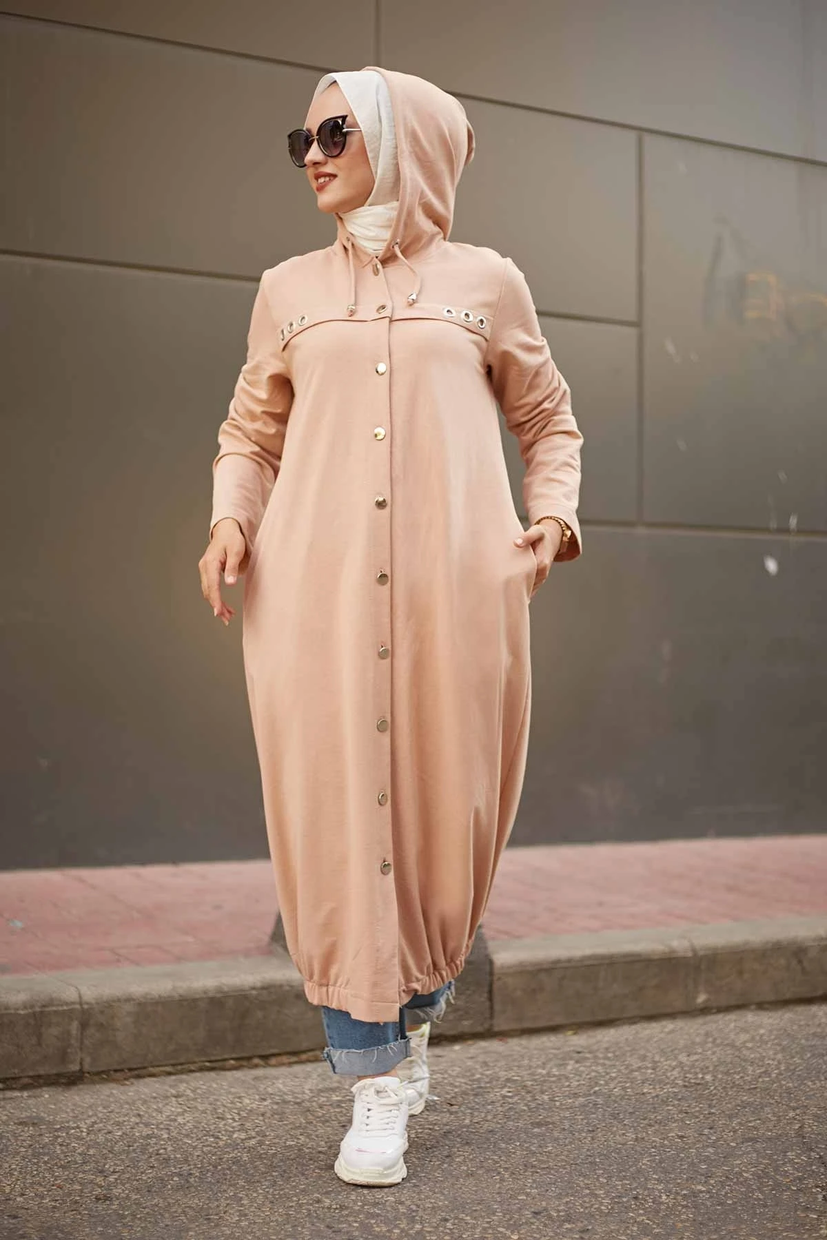 MDI Bird Eye Detaylı Tunic-Camel Winter Autumn 2021 Muslim Women Hijab headscarf islamic Turkey