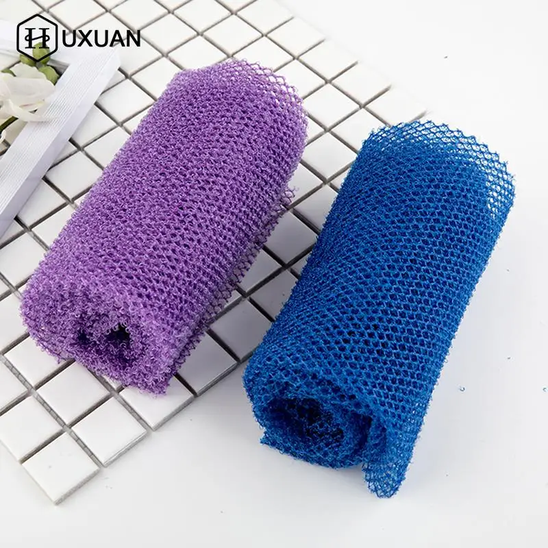 Exfoliante corporal de red africana, exfoliante corporal de ducha larga, depurador de espalda, belleza más suave para la piel, lavado de baño, 30x80cm