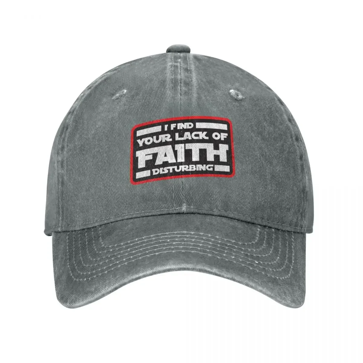 

I Find Your Lack of Faith Disturbing Red Baseball Cap Gentleman Hat Sunhat Golf Hat Men Caps Women's