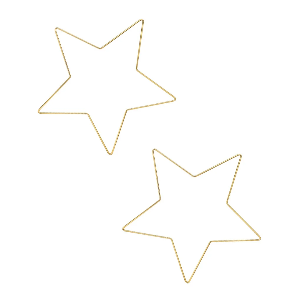 

2Pcs Star Wire Wreath Frame Iron Base for DIY Macrame Dream Catcher Plant Hanger Handmade Art Craft Decoration