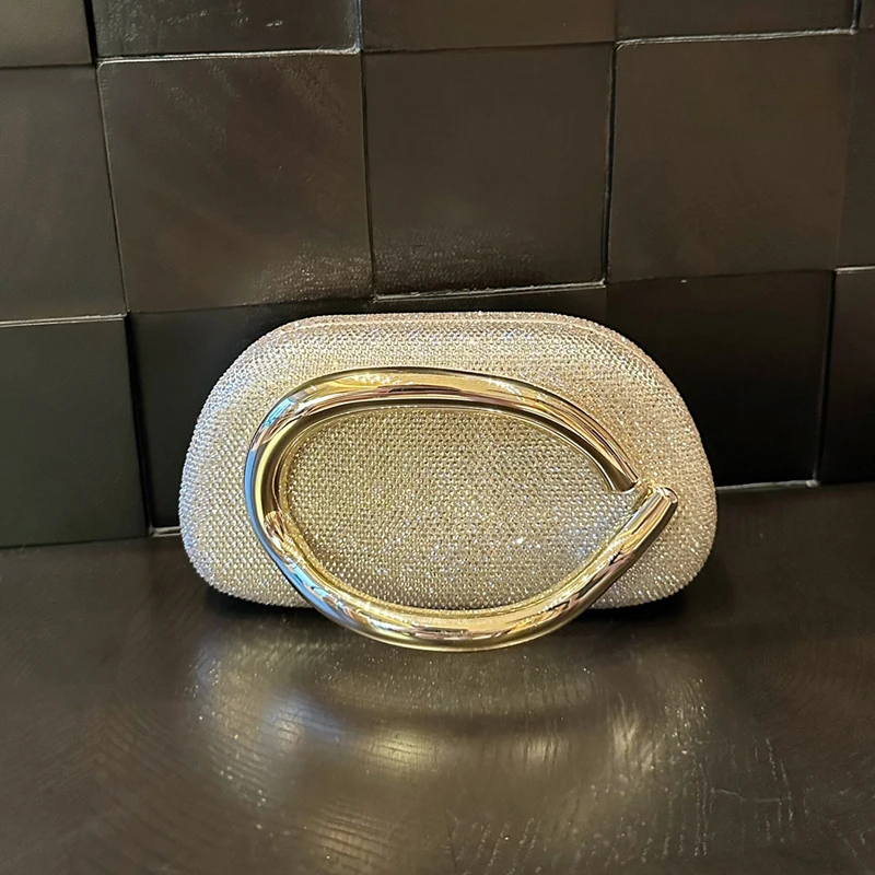 

Luxury Full Diamond Evening Bag for Women Sparking Shiny Rhinestone Clutch Bag Elegant Party Banquet Wedding Party Chain Handbag