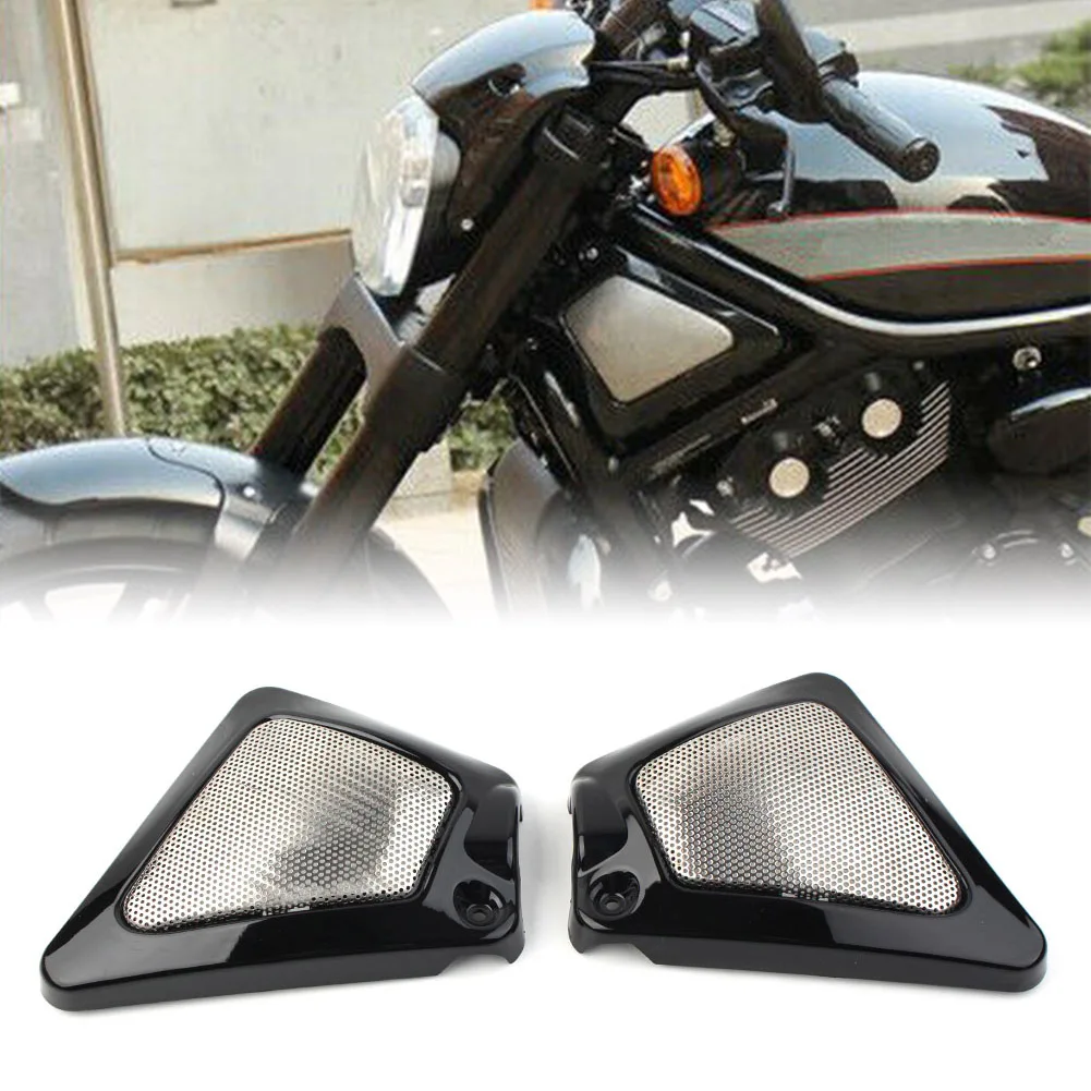 1Pair Motorcycle Black Frame Neck Side Cover Guard Left + Right For Harley V-Rod VRSCD VRSCDX VRSCA VRSCB