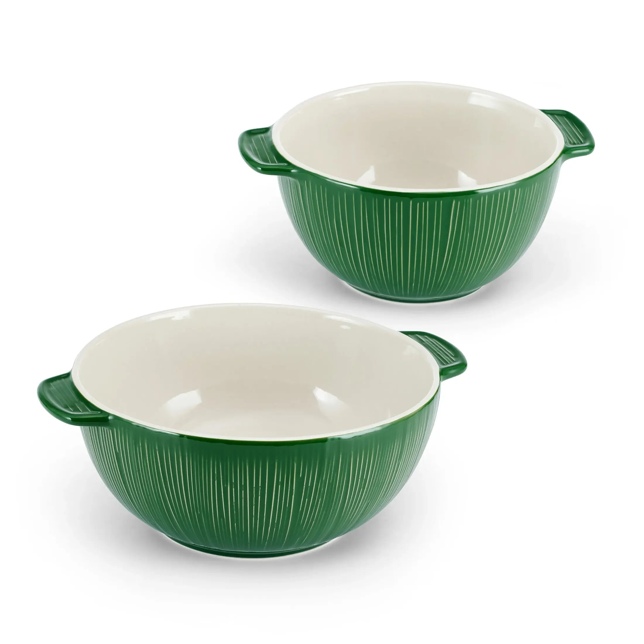 

Sicily Green Serving Bowls Set of Two Perfect for Daily Use and Entertaining