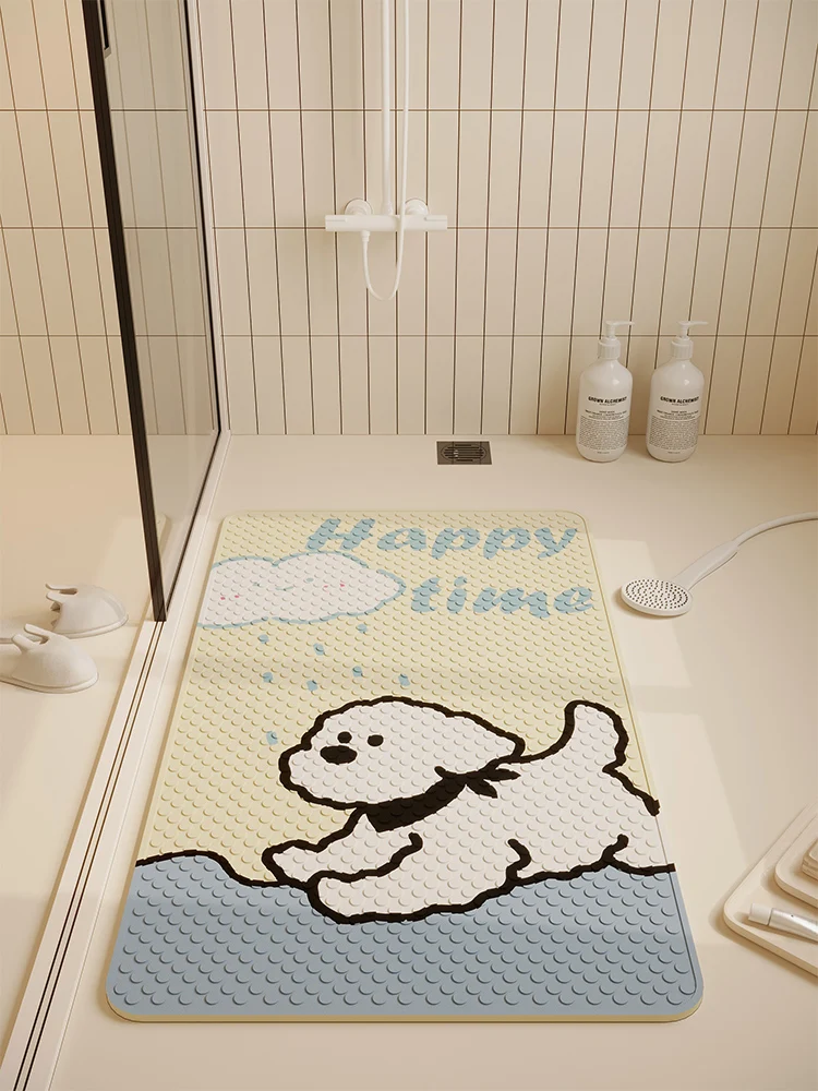 

Противоскользящий коврик Batoom с мультяшным рисунком для ванной, детский коврик для ног с защитой от падений, ПВХ-коврик на присосках, напольный коврик для туалета, декор для дома