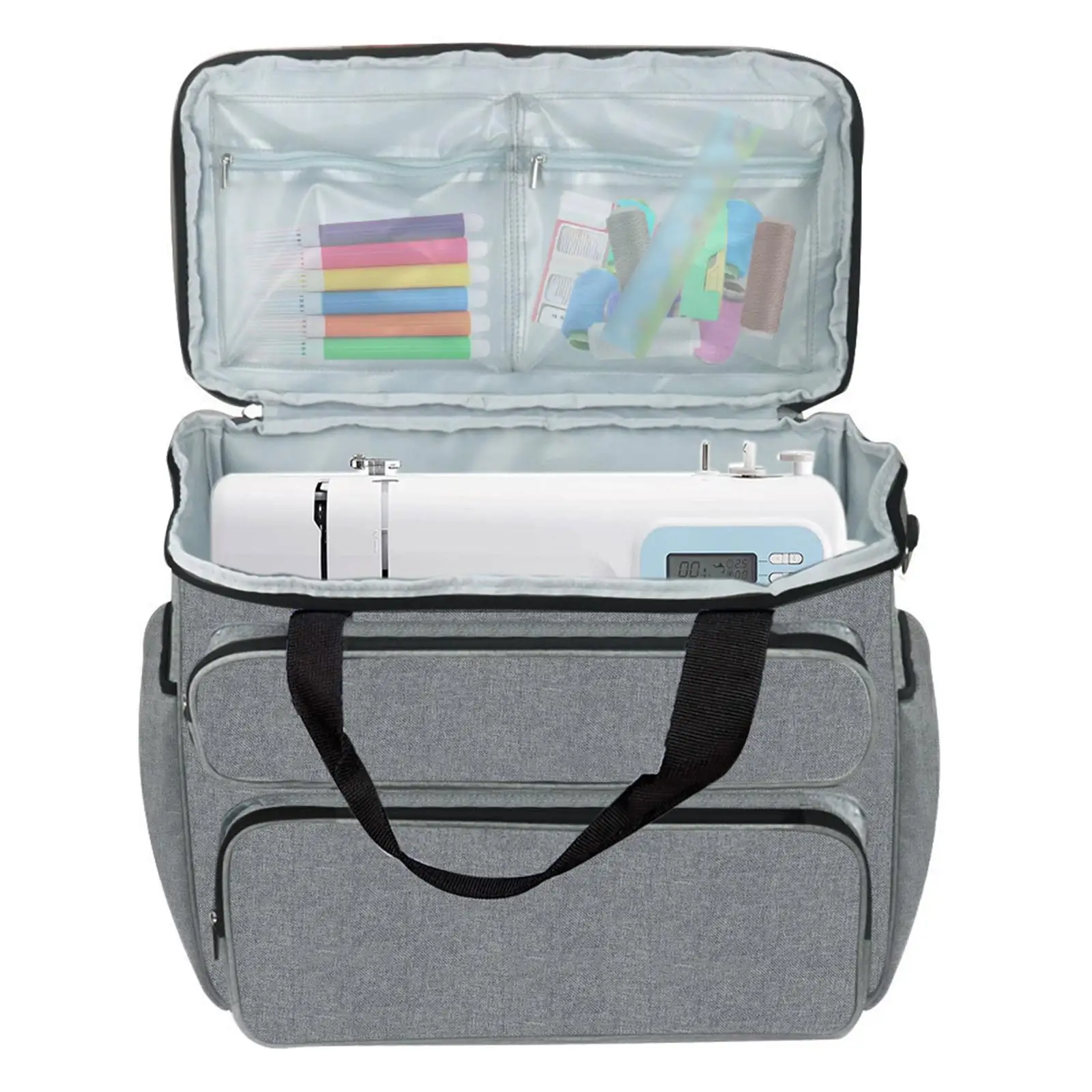 Embroidery Machine Bag Storage Dust Cover Padding Pad Sew Accessories Home Pockets Handle and Shoulder Strap Sewing Machine Tote