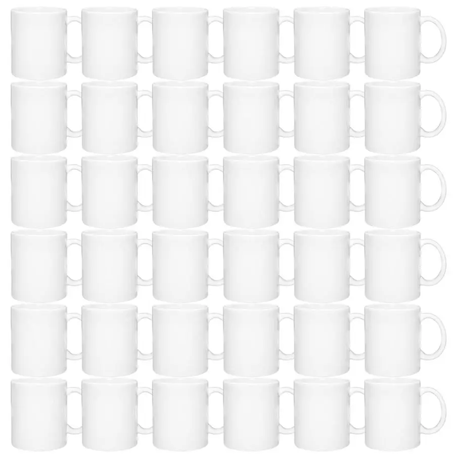 

Set of 36 Sublimation Blanks Dishwasher White Ceramic Coffee Mugs 11oz Blank Ceramic Classic Drinking Cup Mug For Milk Tea Cola