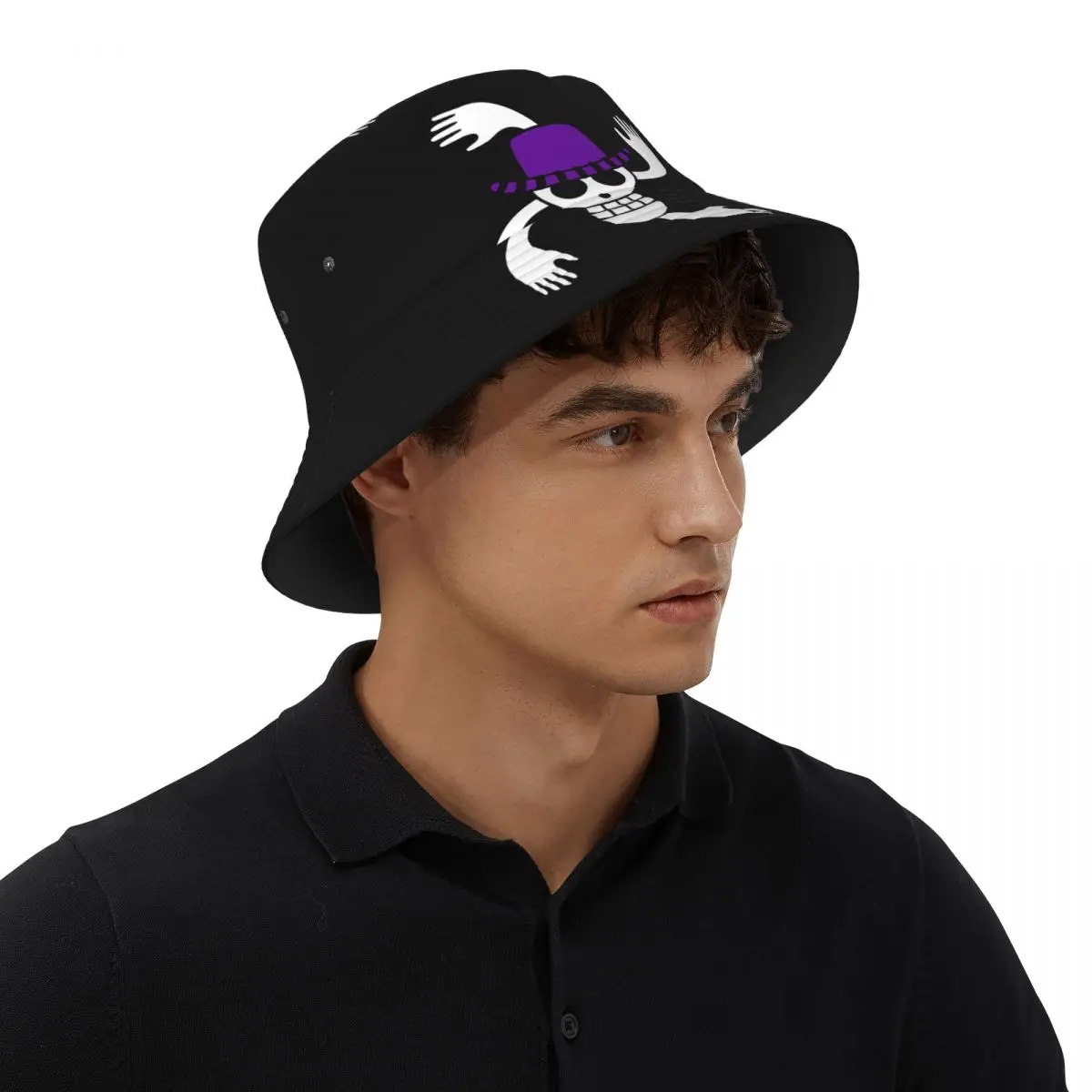 Nico Robin One Piece Flag Bucket Hats for Teen Summer Vocation Field Hat Stylish for Outdoor Sports Fishing Hat Panama Hat