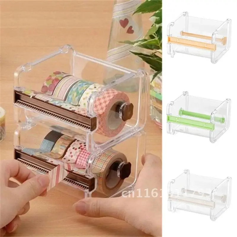 Stationery Masking Tape Cutter Washi Tape Storage Organizer Cutter Office Tape Dispenser Office Supplies