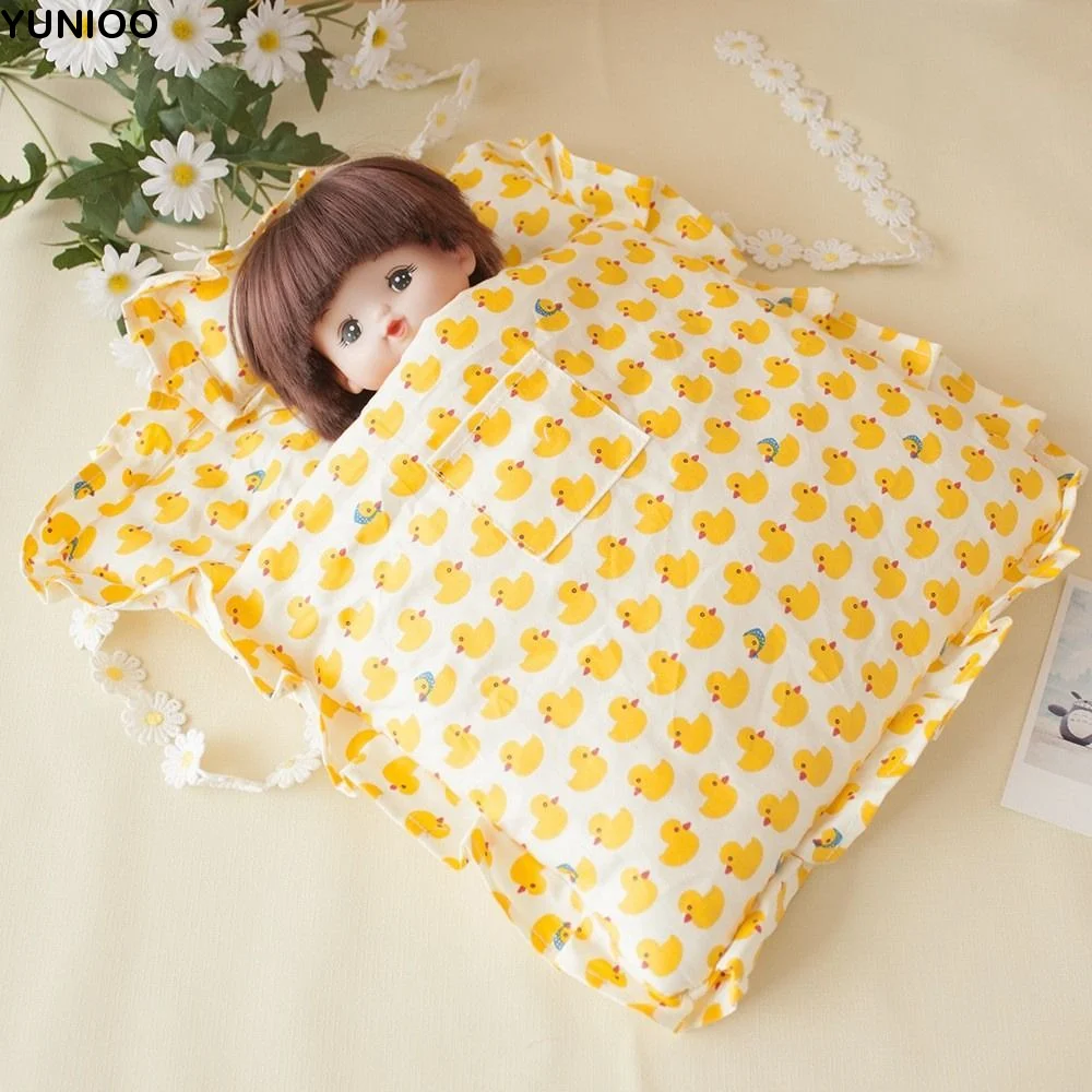 

Комплект постельного белья для куклы 32 см: подушка, спальный мешок, одежда для куклы, миниатюрное постельное белье для ролевых игр, четыре предмета