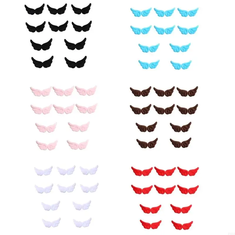 

P88A 10Pairs Fashionable Black Hair Clip with Angel Wing Hairpin Kids and Women