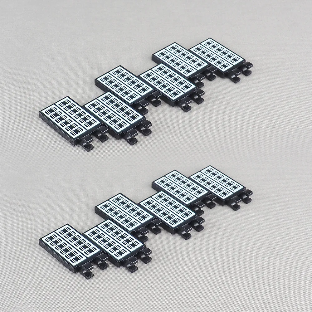 MOC 10PCS 30350bpb105 Printed Solar Panels Pattern Building Blocks 30350 Energy House Castle Board Bricks Particle Idea Toy Gift