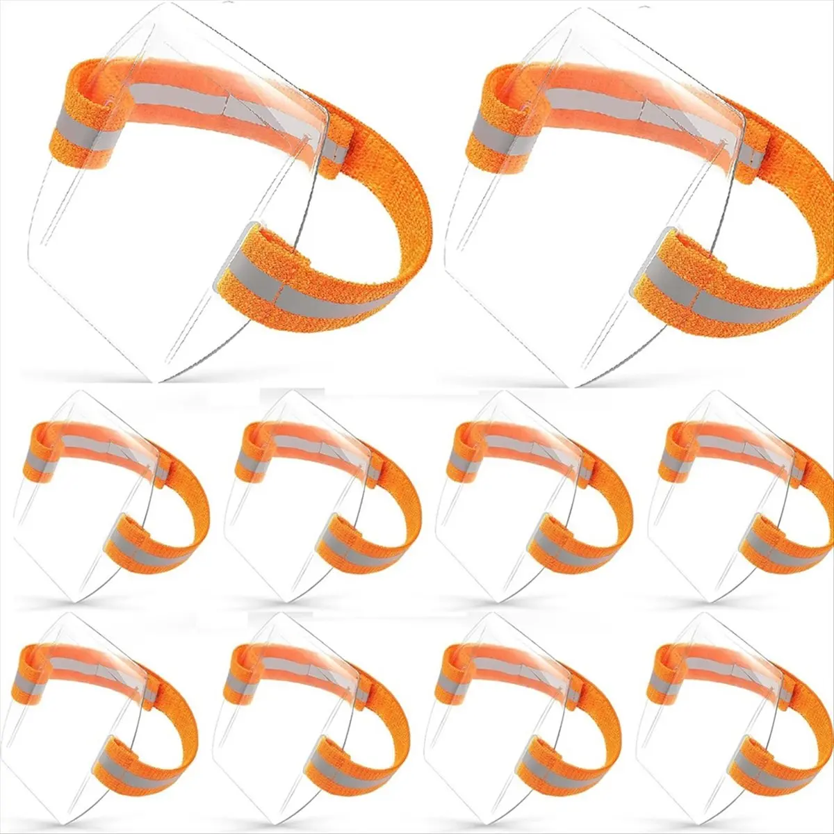 A56K Arm Badge Holder Armband ID Card Badge Holder with Hook and Loop Fastener Clear Plastic Name Tag Holder