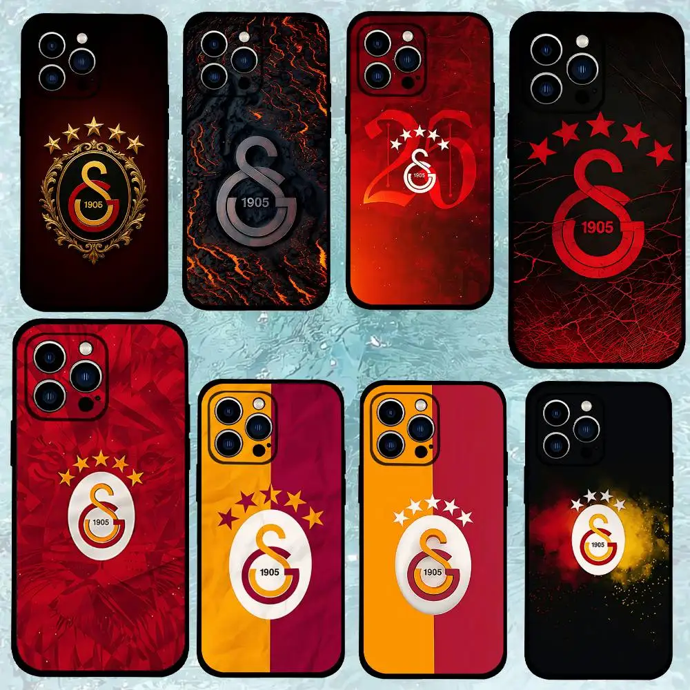 Funda para Teléfono Cool G-Galatasaray-Clubs Negra Compatible con iPhone 17, 16, 15, 11, 13, 14 Pro Max, Plus, X, Xr, Xs Max, 13 Mini