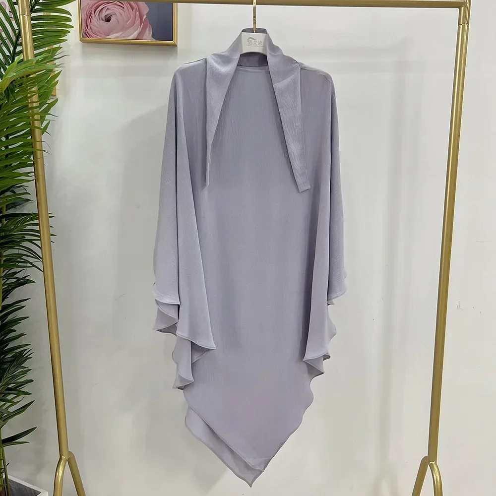 Long Khimar Eid Hooded Niqab Muslim Prayer Garment Women Ramadan Islamic Clothing Overhead Hijab Scarf Arabic Nikab Burqa Robe - view 4