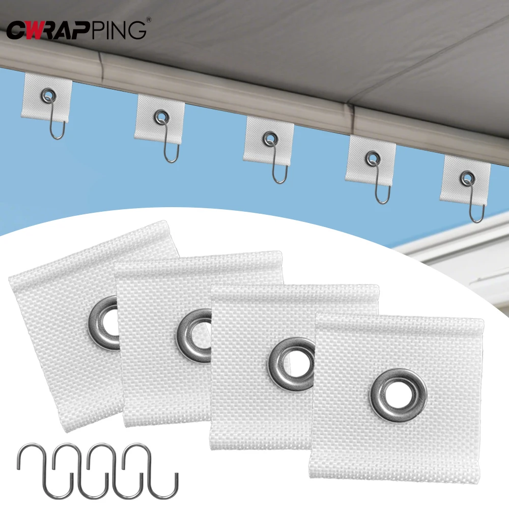 RV Tent Light Clothes Hanger Outdoor Camping Awning Multifunctional with Hook Clips Household Caravan Camper RV Accessories