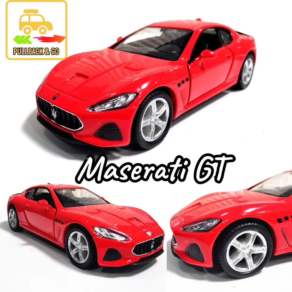 1:36 Scale Maserati Gran Turismo MC Replica Diecast Model Car Decoration Collection Gift for Boys and Toy Car Collectors