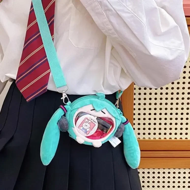 هاتسون ميكو حقيبة الظهر أنيمي الشكل مخزن للمكياج حقيبة Kawaii Itabag شفافة حقيبة السفر ألعاب الطلاب هدايا عيد الميلاد