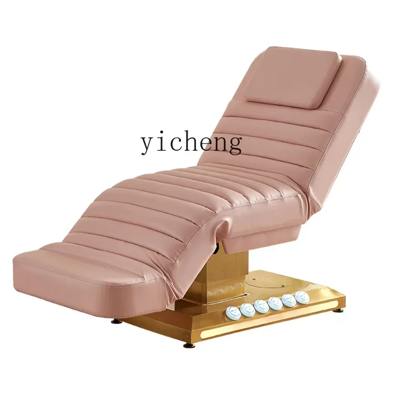 

electric beauty bed with foot control integrated massage physiotherapy bed multi-functional lifting pattern embroidery bed