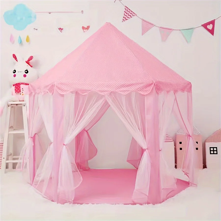 خيمة الأميرة السداسية، خيمة لعب الأطفال في الأماكن المغلقة والخارجية، للأولاد والبنات ألعاب لعب الأدوار وقت اللعبة الخيالية